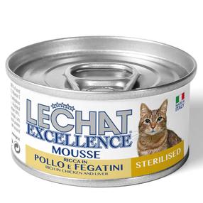 Влажный корм для кошек Lechat Excellence Mousse Rich In Chicken and Liver, курица, 0.085 кг