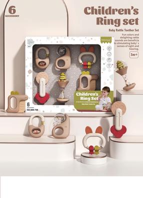 Barškutis Baby Rattle Teether Set, įvairių spalvų