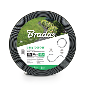 Dobes apmale Bradas Easy Border, 1000 cm x 4 cm, grafīta krās.