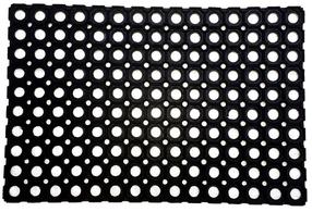 Придверный коврик Domoletti Rho 002, черный цв., 40 см x 60 см x 1.2 см