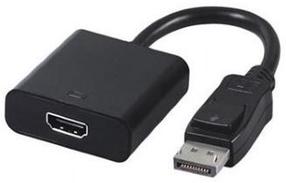 Adapteris Gembird Cablexpert DisplayPort / HDMI A-DPM-HDMIF-002 Displayport, HDMI female, 0.1 m, melna krās.
