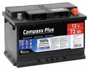 Akumulators Compass Plus, 12 V, 72 Ah, 640 A