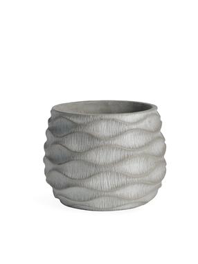 Gėlių vazonas Domoletti BTP016G, cementas, Ø 28 cm, pilka sp.