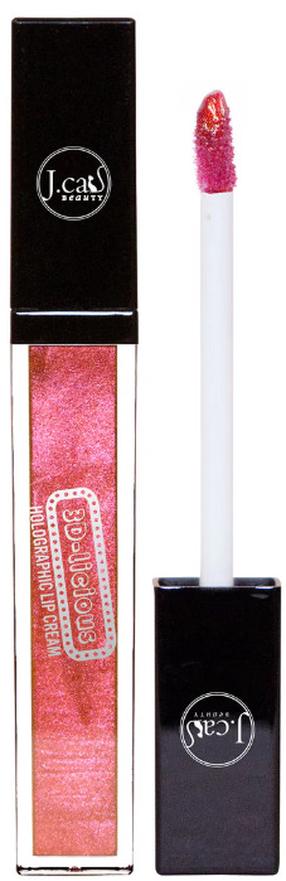 Lūpų blizgis J.Cat Beauty 3D-Licious Holographic Lip Cream, 6 ml, cinnamonster sp., 102