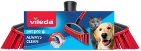 Метла Vileda Always Clean Pet Pro 173814, красный цв./серый цв., 32 см, без палки