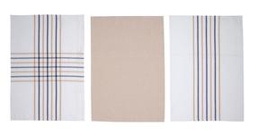  Virtuvinių rankšluosčių rinkinys Okko PMM/KT10R, pilka sp./smėlio sp., 60 cm x 40 cm, 3 vnt.
