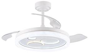 Laeventilaator koos lambiga CristalRecord Naira 85-301-10-100, 78 W, 1 tk, valge v.