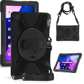 Planšetdatora vāciņš Estuff Defender Case for Tab M10 Gen 3, melna krās., 10.1"