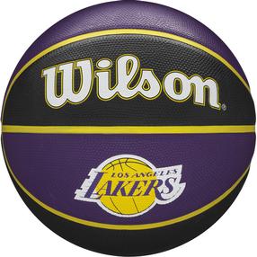 Баскетбольный мяч Wilson NBA Team Los Angeles Lakers, 7 размер, черный цв./фиолетовый цв.
