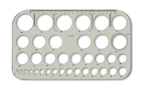 Trafaretas Koh-I-Noor 74916100000, 32 cm, plastikas, sidabro