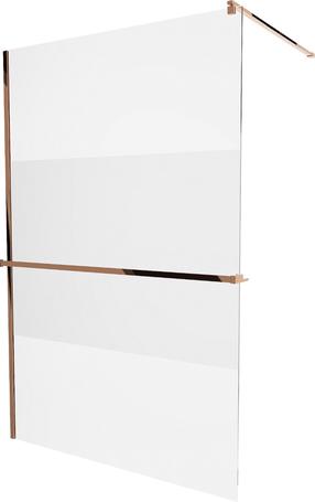 Dušo sienelė Mexen Kioto+ Walk-In, 100 cm x 200 cm, rausvojo aukso sp./grūdintas