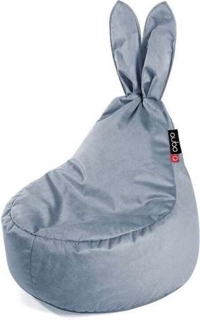 Sėdmaišis Baby Rabbit Velvet Fit, šviesiai pilka sp./šviesiai mėlyna sp., 120 l