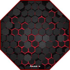 Grīdas paklājiņš spēļu krēslam Huzaro FloorMat 2.0, melna krās./sarkana krās.