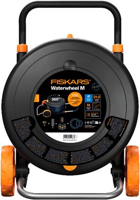 Laistīšanas ratiņi ar šļūteni Fiskars Waterwheel M, 20 m