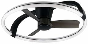Lubinis ventiliatorius su lempa Reality Stockholm R64262132, 37 W, 1 vnt., juoda sp.