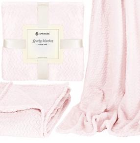 Pleed Springos Lovely Blanket HA7141, heleroosa v., 160 cm x 200 cm