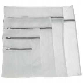 Skalbinių maišas, 60 cm x 59 cm, tekstilė, 9 vnt., balta sp.