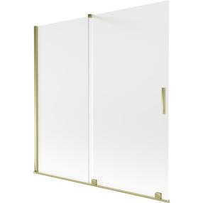 Dušas siena Mexen Velar, 160 cm x 150 cm, caurspīdīga krās./zelta krās./matēta faktūra