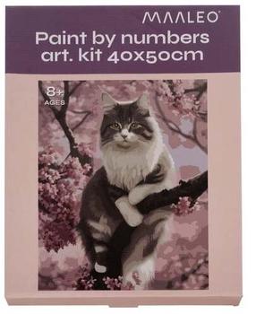 Tapymas pagal skaičius Maaleo Cat, balta sp./rožinė sp./pilka sp., 505 g