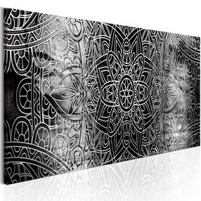 Reprodukcija Artgeist Mandala: Grey Depths N6561PWD, 120 cm x 40 cm