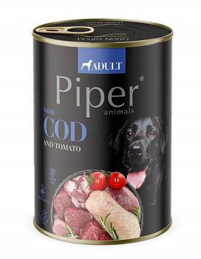 Влажный корм для собак Piper Adult, треска/помидор, 0.4 кг