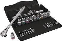 Komplektas Wera 8100 SC 11 Zyklop Metal Ratchet Set with switch lever, 1/2" drive