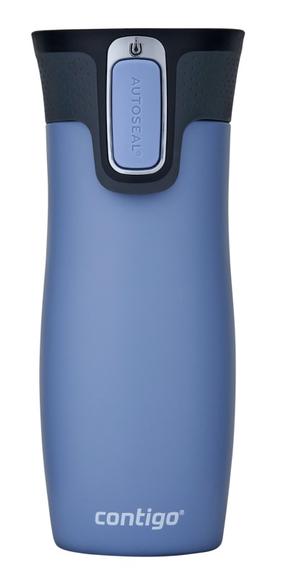 Termopuodelis Contigo West Loop Earl Grey, 0.47 l, mėlyna sp./pilka sp.