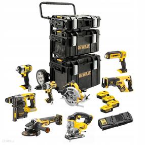 Akumulatora instrumentu komplekts ar bateriju Dewalt DCK856P4-QW, 18 V, 5 Ah, 8 gab.