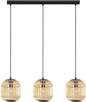 Lampa karināms Eglo Bordesley 43217, E27, 3 x 28 W, koka krās. / melna krās.