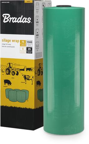 Skābbarības iesaiņošanas folija Bradas AK-WF750X1500GR, zaļa krās., 1500 x 0.75 m