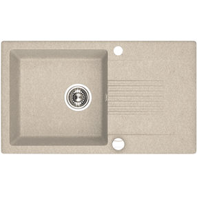 Virtuvinė plautuvė Laveo Celia SBC_411T, Beige, granitas, 76 cm x 44 cm x 17 cm, beige