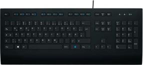 Juhtmega arvutiklaviatuur Logitech, EN/DE, must v.