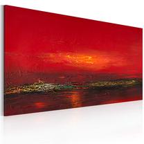 Paveikslas Artgeist Red sunset over the sea the sea 0101-32MK, 120 cm x 60 cm