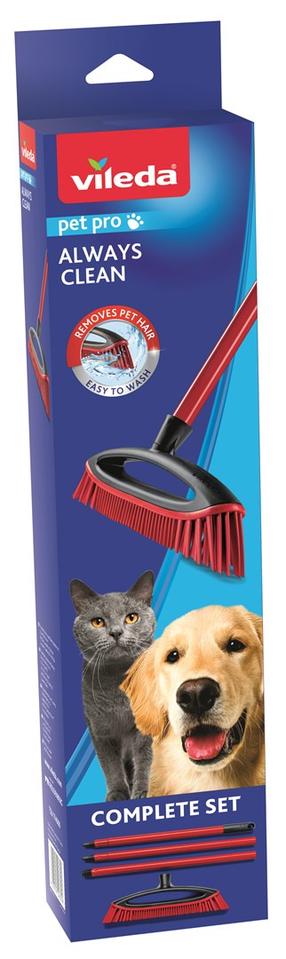 Метла Vileda Always Clean Pet PRO, красный цв., 130 см