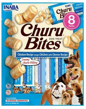 Skanėstas šunims Inaba Churu Bites, vištiena/sūris, 0.768 kg, 8 vnt.