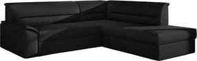 Kampinė sofa Elano Soft 11, juoda sp., dešininė, 255 x 212 cm x 90 cm