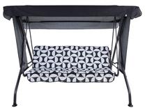 Lauko sūpynės Patio Latina H020-07PB, balta sp./juoda sp., 200 cm x 130 cm x 160 cm