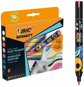 Marķieris Bic Intensity, vienpusējs, daudzkrāsaina, 8 gab.