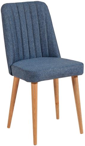 Valgomojo kėdė Kalune Design Stormi 1048 - A 869VEL5191, matinė, mėlyna sp./pušies sp, 49 cm x 47 cm x 90 cm