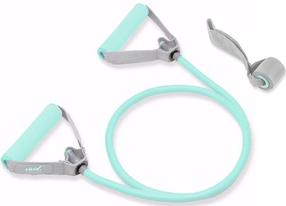 Vingrošanas gumijas Gymstick Vivid Line Tube Trainer Medium, 140 cm x 12 cm x 3 cm, pelēka krās.