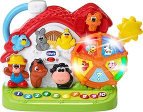 Развивающая игра, говорящая ферма Chicco, 23 см, EN, ПЛ, многоцветный