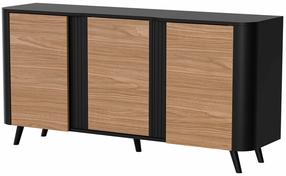 Комод Cama Volare, черный цв./ореховый цв., 75 см x 151 см x 39 см