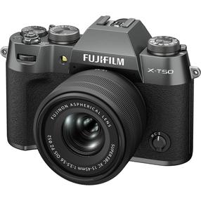 Digitālā fotokamera Fujifilm X-T50/XC 15-45mm, melna krās.