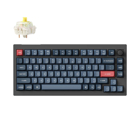 Belaidė žaidimų klaviatūra Keychron V1 Max Wireless V1M-D4 Gateron Jupiter Banana, Anglų (US), juoda sp.