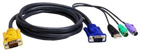 Провод Aten SVGA + USB + 2 x PS/2, HDB 15 Male, 3 м, черный цв.