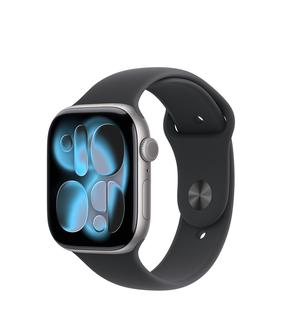 Viedais pulkstenis Apple Watch Series 11 GPS + Cellular 42mm MF8C4ET/A, space grey alumīnija korpuss ar black sporta siksniņu - M/L