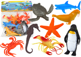 Figūrėlių rinkinys, gyvūnai Ocean World, 10 vnt., įvairių spalvų