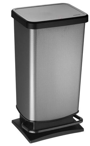 Prügikast Rotho Paso 1754110273WS, hõbe v./must v., 40 l, 67.6 cm x 29.5 cm