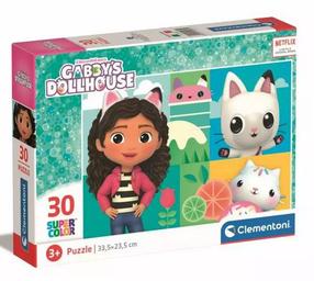 Dėlionė Clementoni Gabbys Dollhouse 20281, 23.5 cm x 33.5 cm, 30 vnt., įvairių spalvų