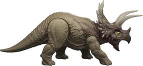 Žaislinė figūrėlė, dinozauras Mattel Jurassic World Wild Roar Triceratops JKL81, ruda sp.